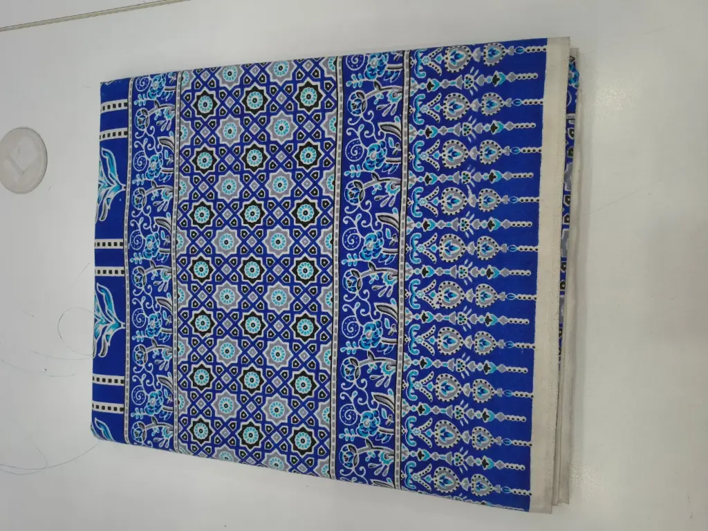 BLUE| Jaipuri Pure Cotton Bedsheet Super King Size 108x108 with 2 Pillow Covers