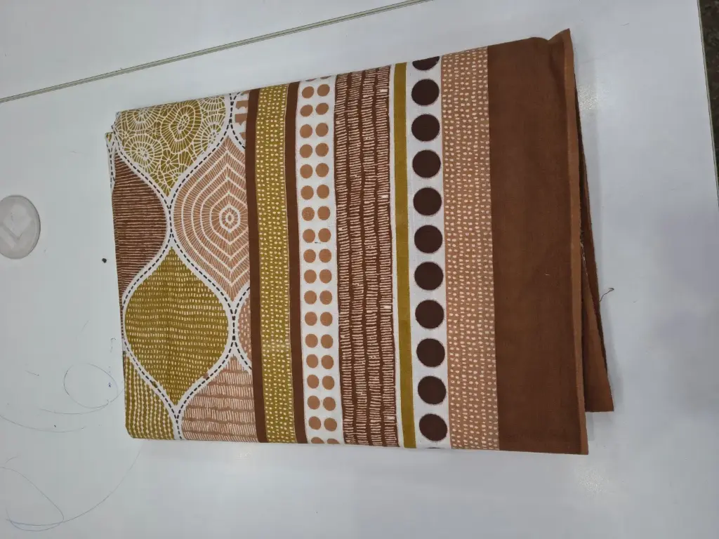 BROWN/Patchwork Pattern  100% Cotton Double Bed Super King Bedsheet 108x108 with Pillow Covers