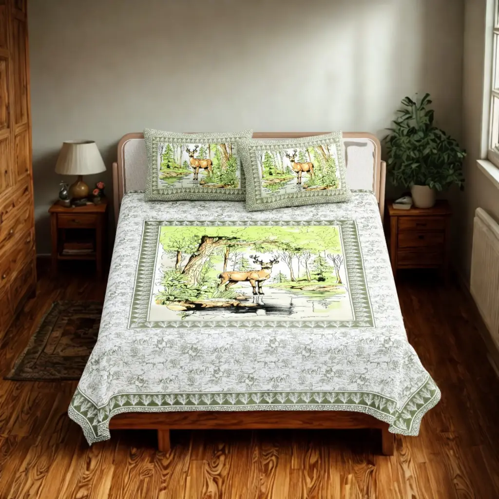 white/yellow/Super Home 93x108 Inches Pure Cotton Bedsheet with 2 Pillow Covers – Premium Quality