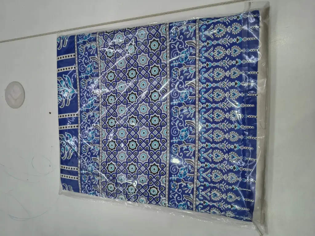 BLUE/Premium Pure Cotton 108x108 Bedsheet with 2 Pillow Covers – Fade Resistant & Easy Wash/SUPERHOME