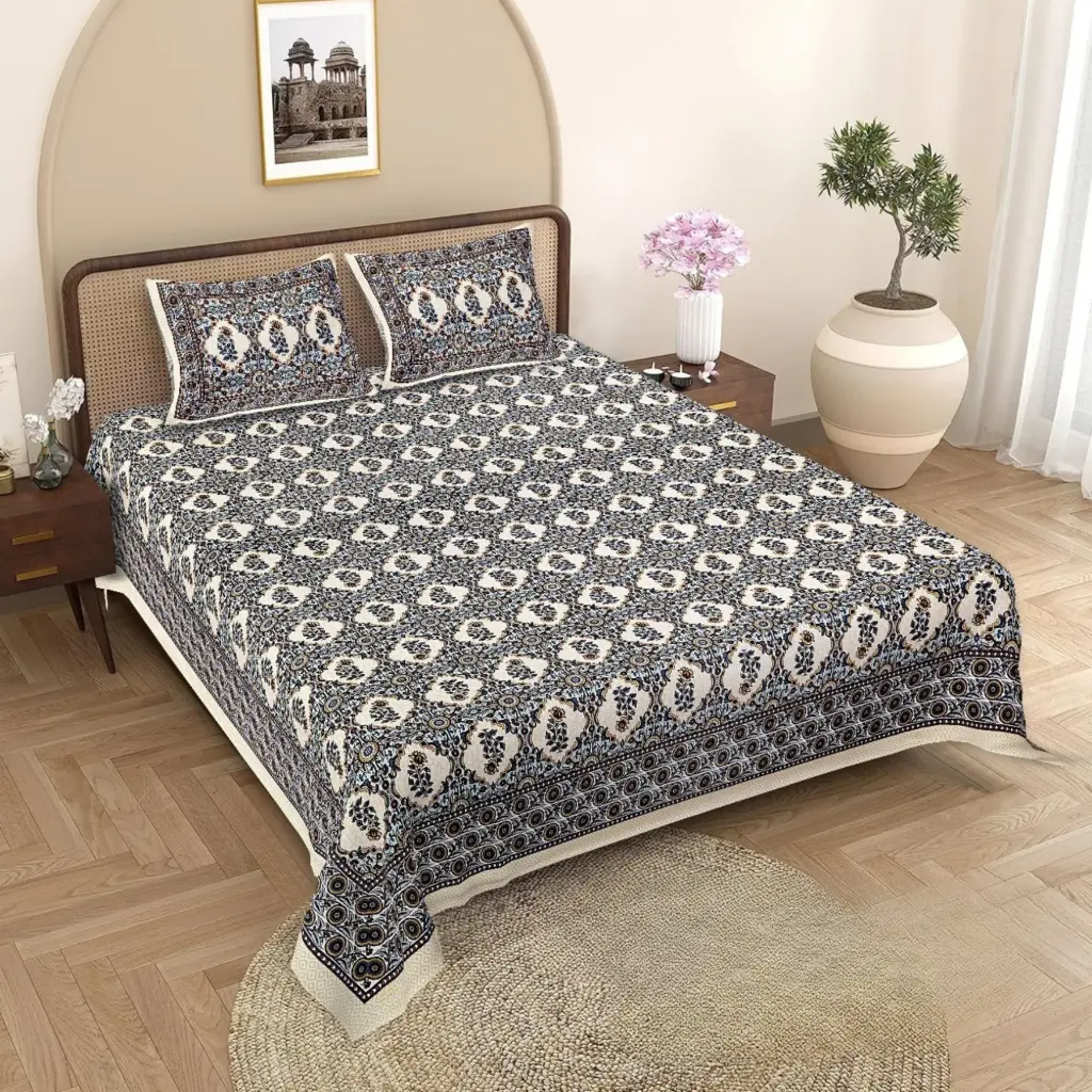 Yellow | Super Home Smooth Texture 93x108 Inches Cotton Bedsheet for Everyday Use