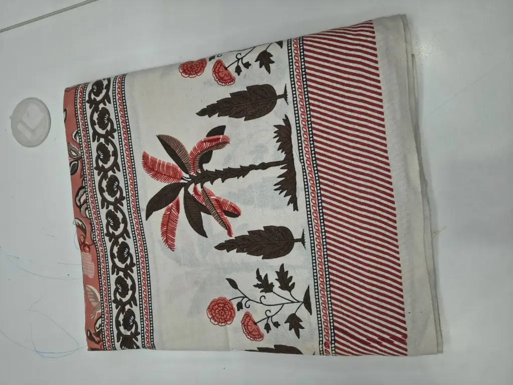 PINK & WHITE /Pure Cotton Bedsheet 108x108 Inches with 2 Pillow Covers – Smooth Finish & Skin Friendly/SUPERHOME