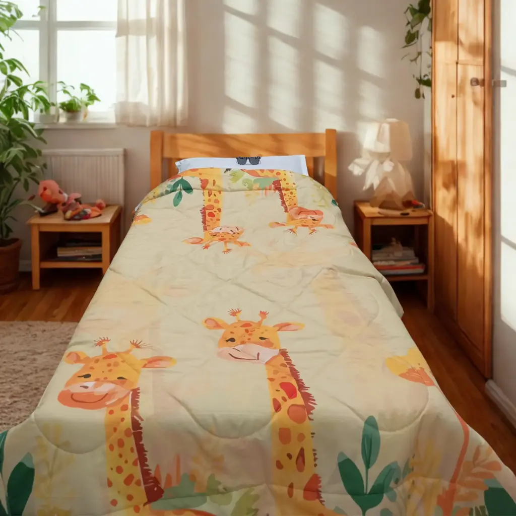 Super Home | Giraffe Teens Comforter| 60*90 inches| 100 GSM | Single Bed