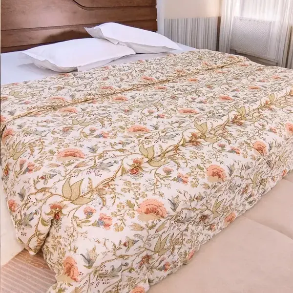 Super Home Anokhi Cambric Cotton Comforter 90x108 Inches – 100 GSM, Perfect for Mild Winters