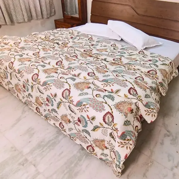 Super Home Premium Anokhi Print Comforter – 90x108 Cambric Cotton, Lightweight & Cozy