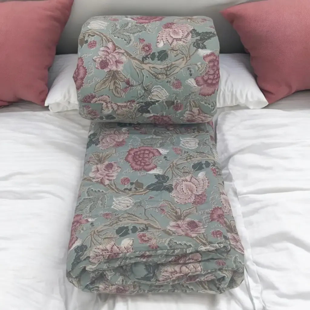 Super Home Cambric Cotton Comforter 90x108 – Traditional Anokhi Print, Perfect for Mild Cold