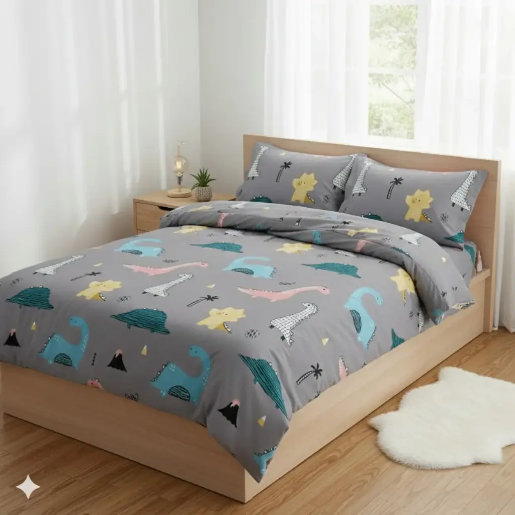 GREY/Super Home Premium 100 GSM Double Bed Comforter – Light Warmth Everyday Use