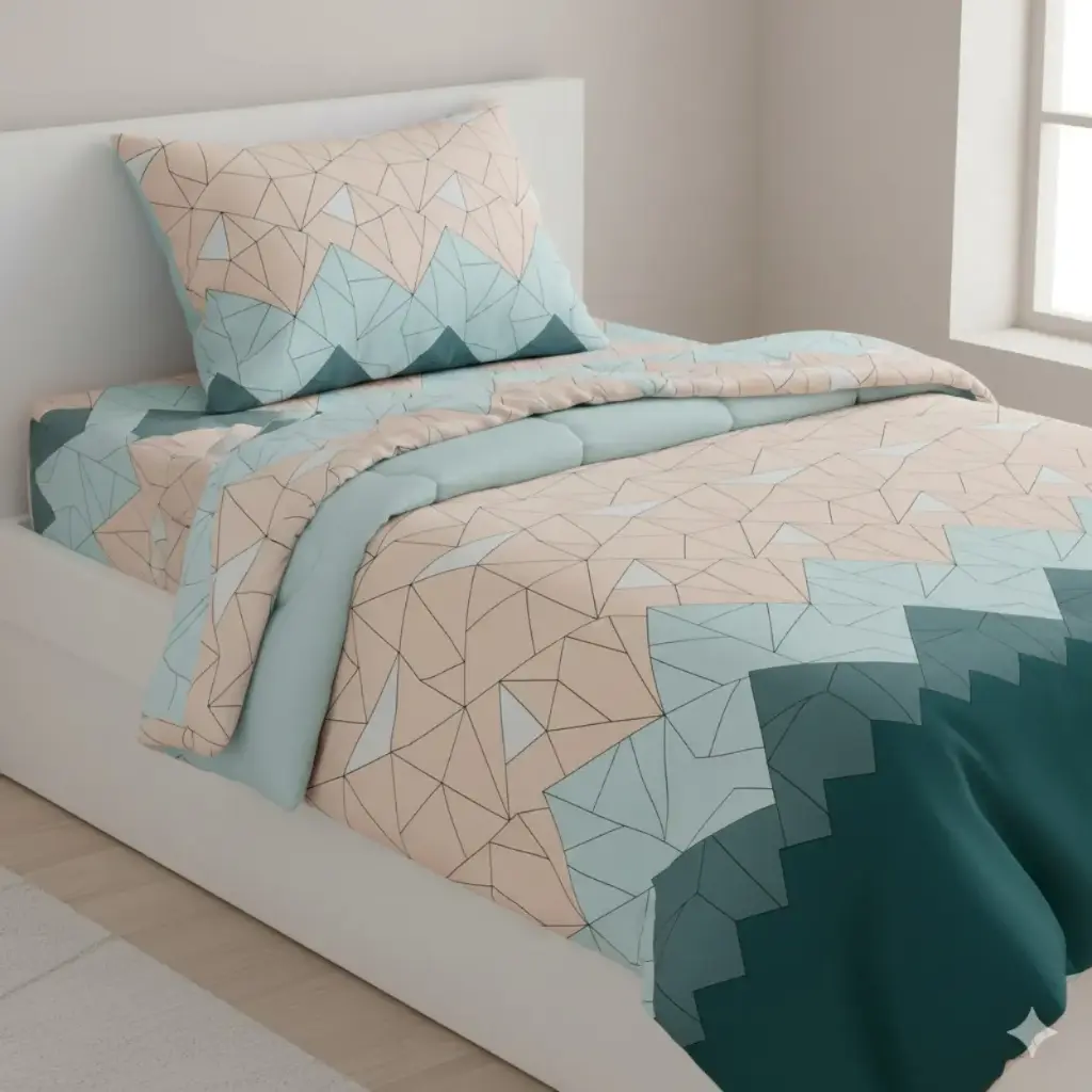 DARK GREEN/Super Home Single Bed 100 GSM Comforter | Skin Friendly | Hypoallergenic Filling