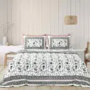 GREY/Super Home Premium Quality 93x108 Cotton Bedsheet with Pillow Covers/SUPERHOME