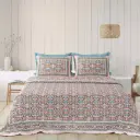 MULTICOLOR/Super Home 93x108 Pure Cotton Double Bedsheet with 2 Pillow Covers – Premium Quality