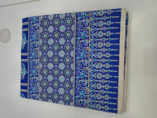 BLUE| Jaipuri Pure Cotton Bedsheet Super King Size 108x108 with 2 Pillow Covers