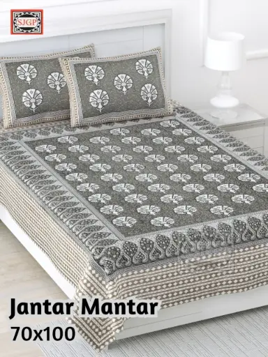 GRAY/Super Home Premium Pure Cotton 70x100 Inches Bedsheet with 2 Pillow Covers – Perfect for Everyday Use