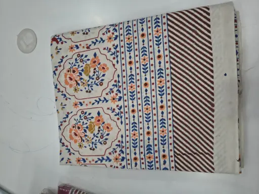 BROWN |  Ethnic Rajasthani Print Super King Cotton Bedsheet 108x108 with 2 Pillow Covers