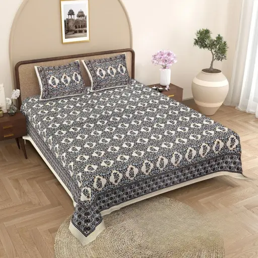 Yellow | Super Home Smooth Texture 93x108 Inches Cotton Bedsheet for Everyday Use