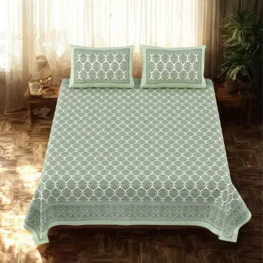 BLUE/Super Home 108x108 Inches Bedsheet – Ultra Soft Cotton, Modern Look