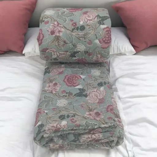 Super Home Cambric Cotton Comforter 90x108 – Traditional Anokhi Print, Perfect for Mild Cold