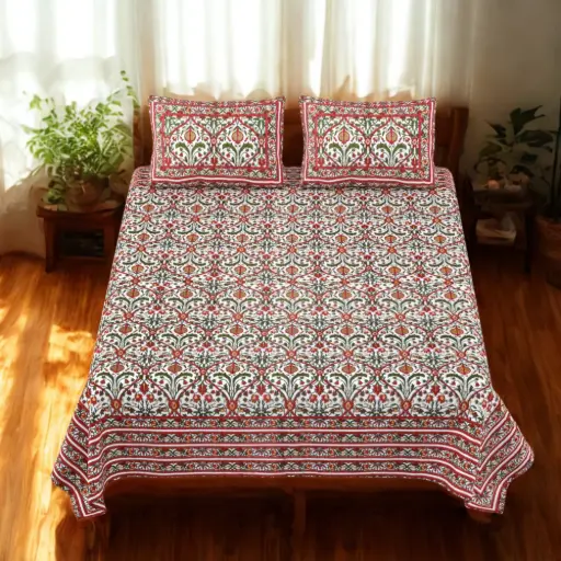 PINK/Super Home Summer Breeze Bedsheet 108x108 Inches – Light & Breathable Fabric