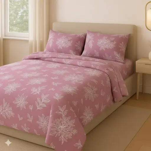 PINK/Super Home Soft Touch 100 GSM Double Bed Comforter – Easy Care & Skin Friendly