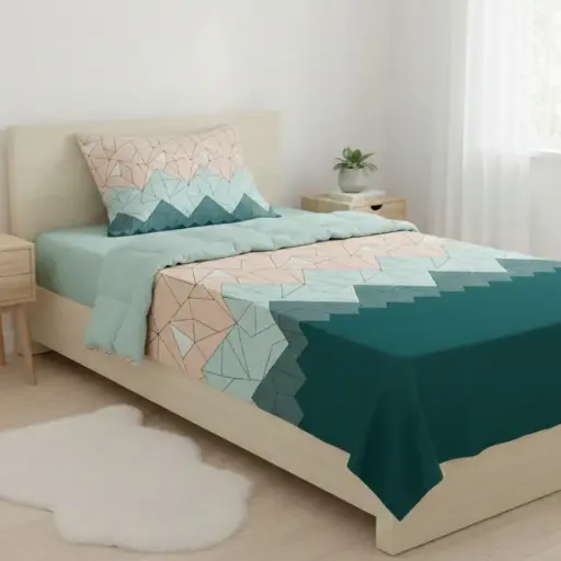 DARK GREEN/Super Home Single Bed Comforter 100 GSM | Breathable Summer Quilt | Easy Wash Bedding