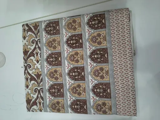 BROWN/108x108 Inches Pure Cotton Double Bedsheet with 2 Pillow Covers – Easy Care & Long Life/SUPERHOME