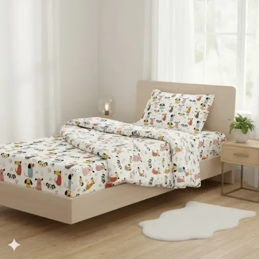 WHITE/Super Home Single Bed Comforter 100 GSM | Budget Friendly | Hotel Style Bedding