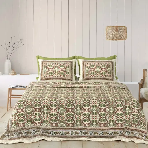 YELLOW/Super Home King Size 93x108 Pure Cotton Bedsheet with 2 Pillow Covers